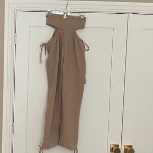 h:ours Suki Cutout Beige Joggers Size XS